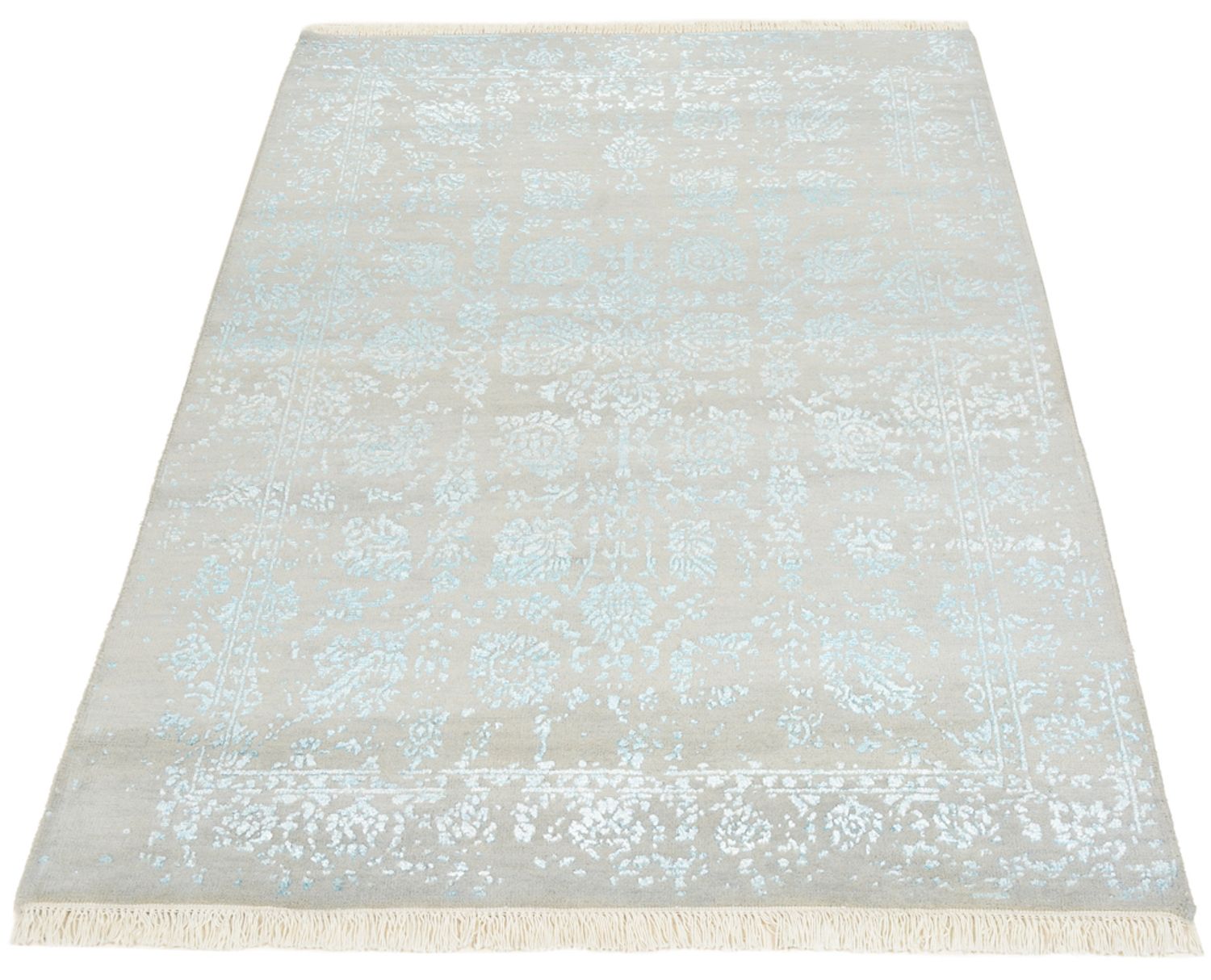 Designer Teppich - 151 x 105 cm - hellgrau