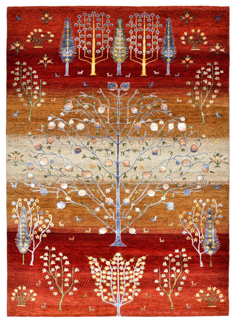 Tapis Gabbeh - Loribaft Indus - 242 x 177 cm - multicolore