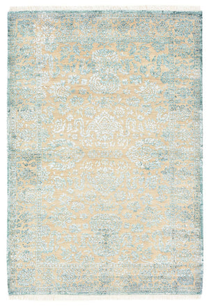 Designer Teppich - 151 x 106 cm - hellblau