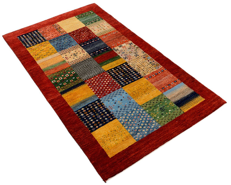 Tapis Gabbeh - Loribaft Indus - 163 x 96 cm - multicolore