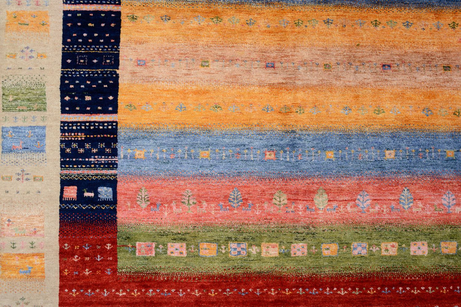 Tapis Gabbeh - Loribaft Indus - 244 x 173 cm - multicolore