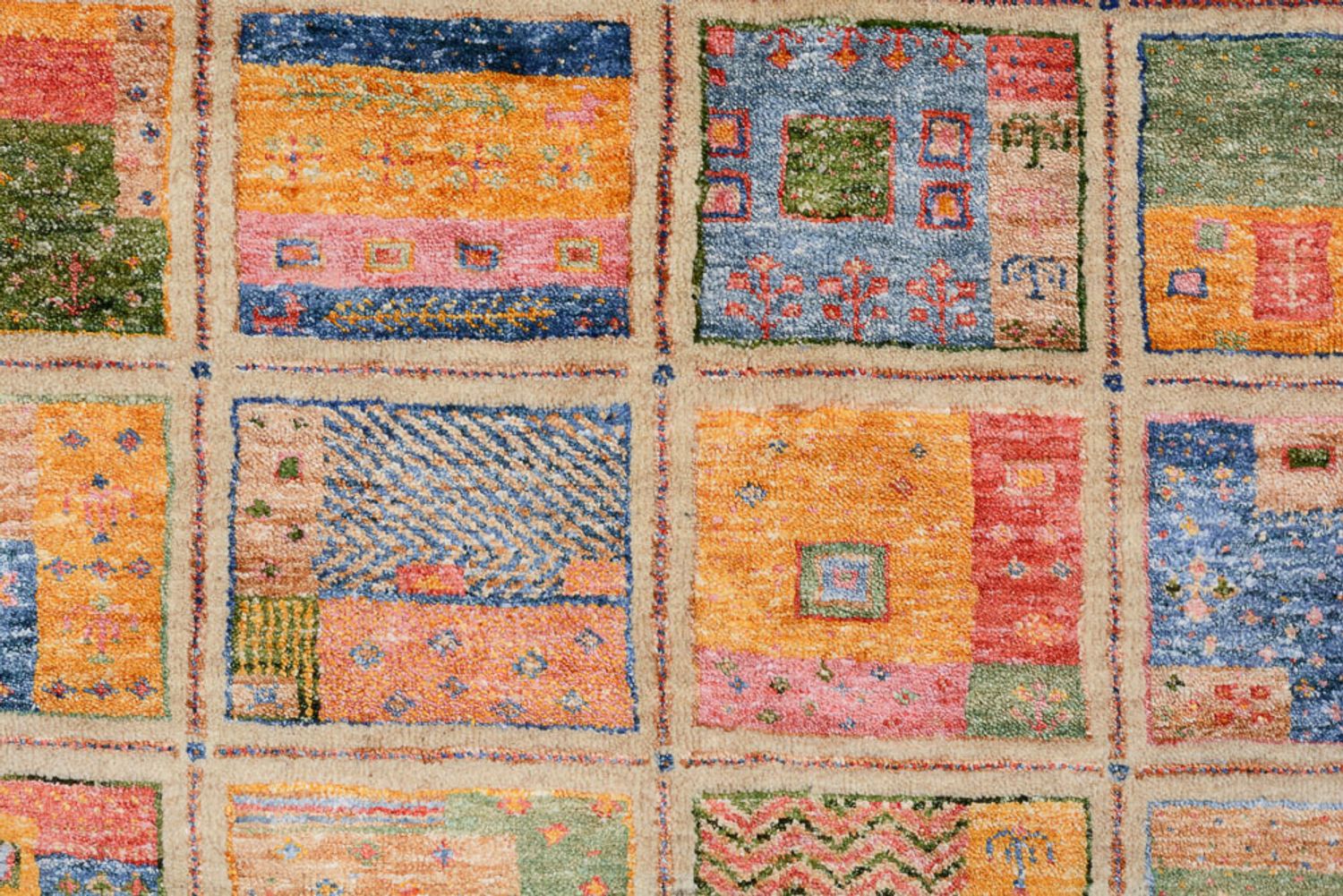 Tapis Gabbeh - Loribaft Indus - 244 x 171 cm - multicolore