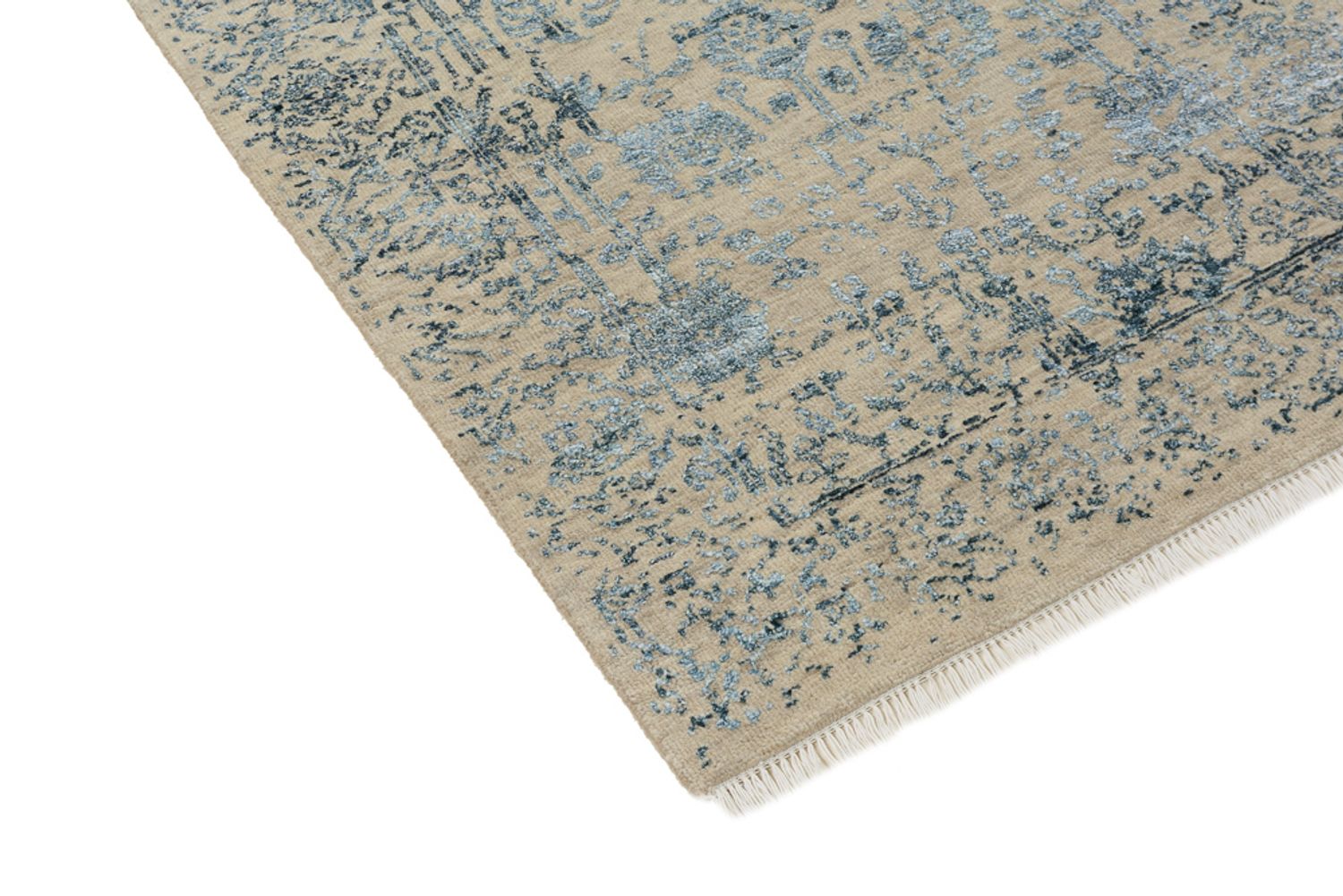 Designer Teppich - 137 x 76 cm - hellbeige