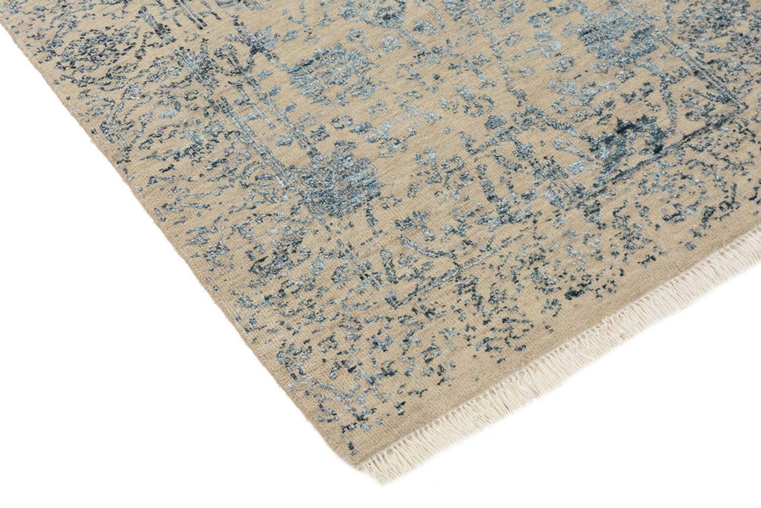 Designer Teppich - 137 x 78 cm - hellbeige