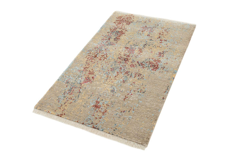 Designer Teppich - 129 x 81 cm - hellbeige
