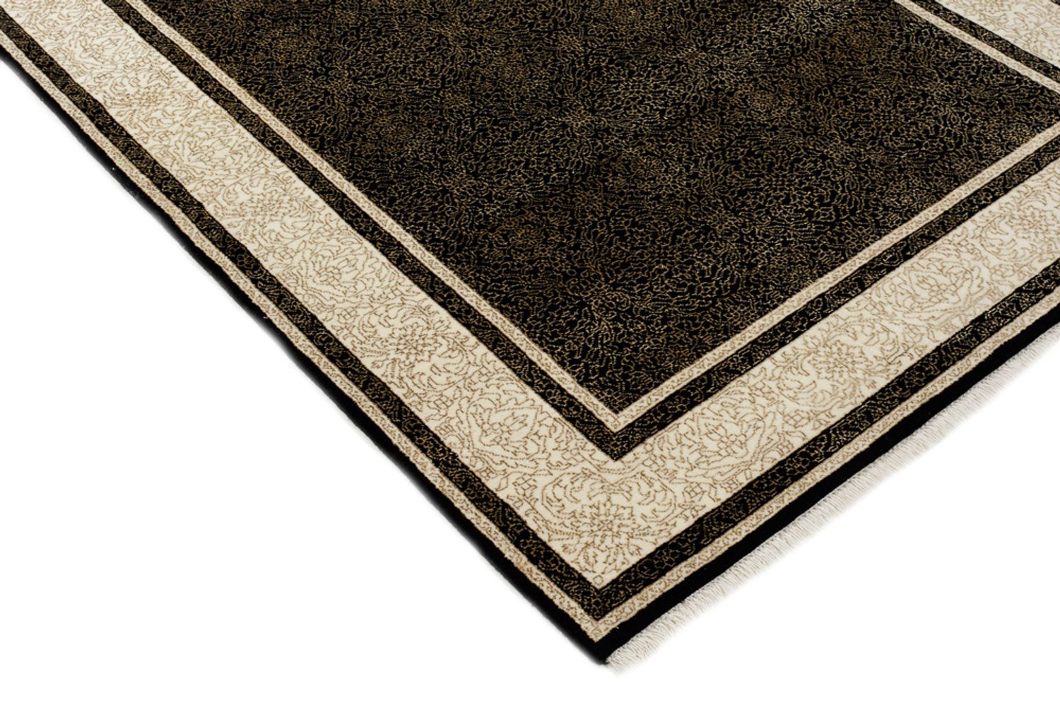 Designer Teppich - 181 x 123 cm - dunkelbeige