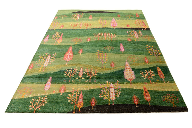 Tapis Gabbeh - Loribaft Indus - 247 x 172 cm - vert