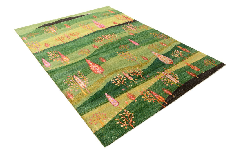Tapis Gabbeh - Loribaft Indus - 247 x 172 cm - vert