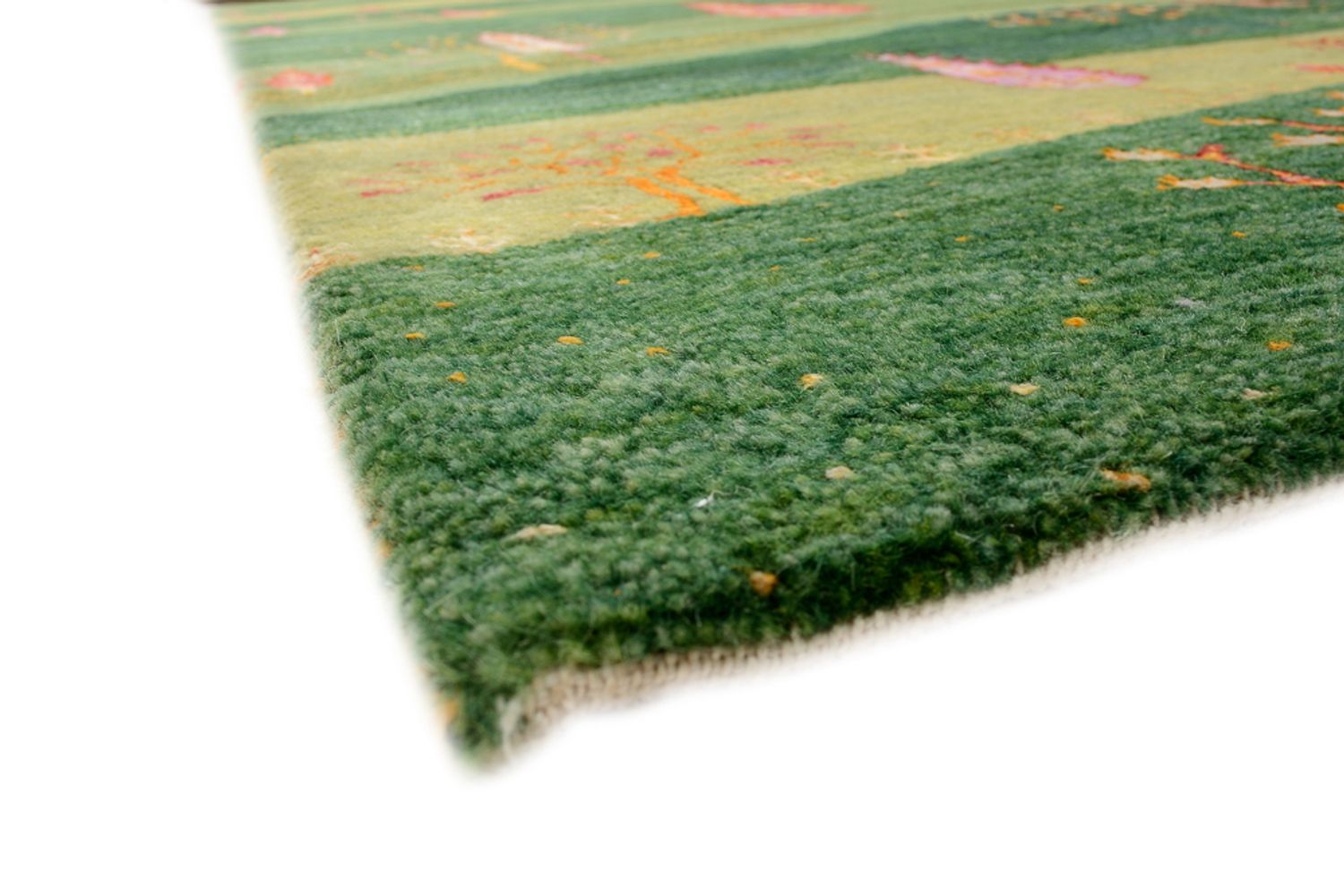 Tapis Gabbeh - Loribaft Indus - 247 x 172 cm - vert