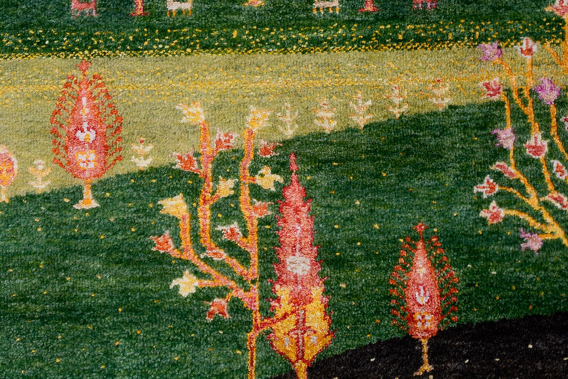 Tapis Gabbeh - Loribaft Indus - 247 x 172 cm - vert