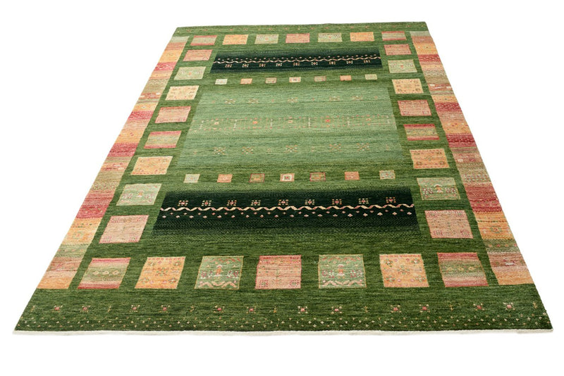 Tapis Gabbeh - Loribaft Indus - 238 x 173 cm - vert
