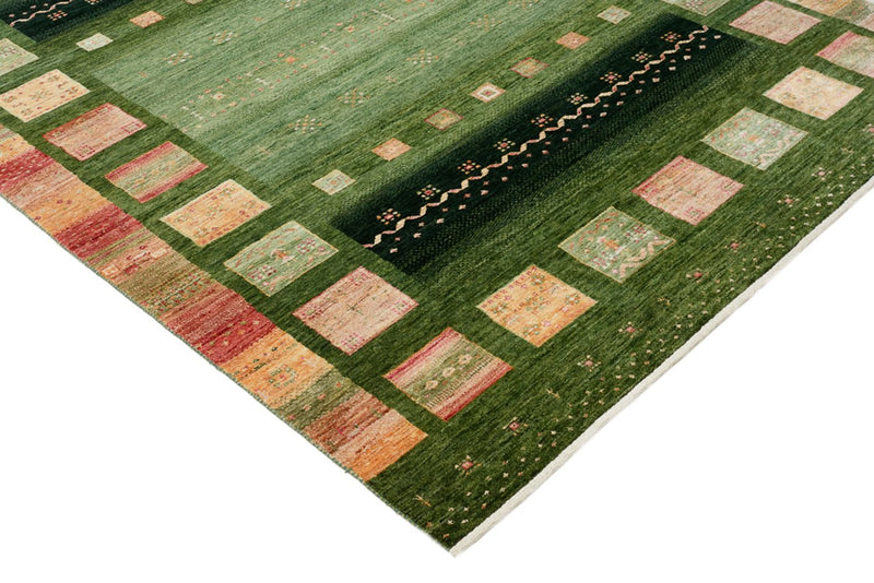 Tapis Gabbeh - Loribaft Indus - 238 x 173 cm - vert