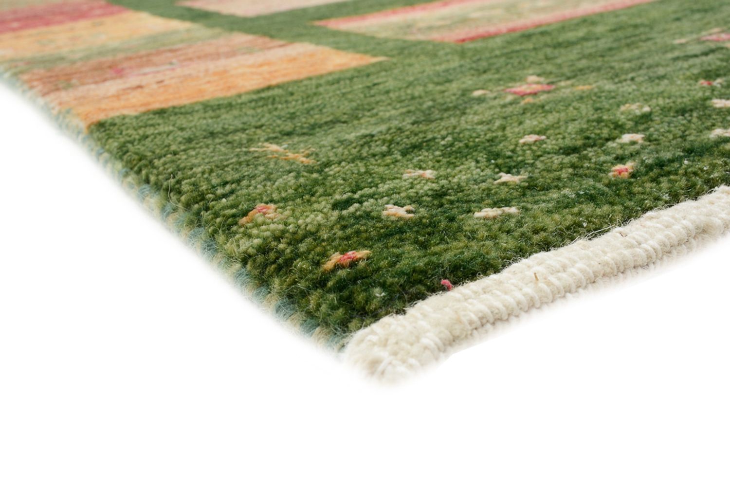 Tapis Gabbeh - Loribaft Indus - 238 x 173 cm - vert