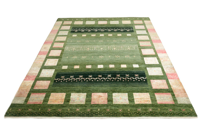Tapis Gabbeh - Loribaft Indus - 238 x 173 cm - vert