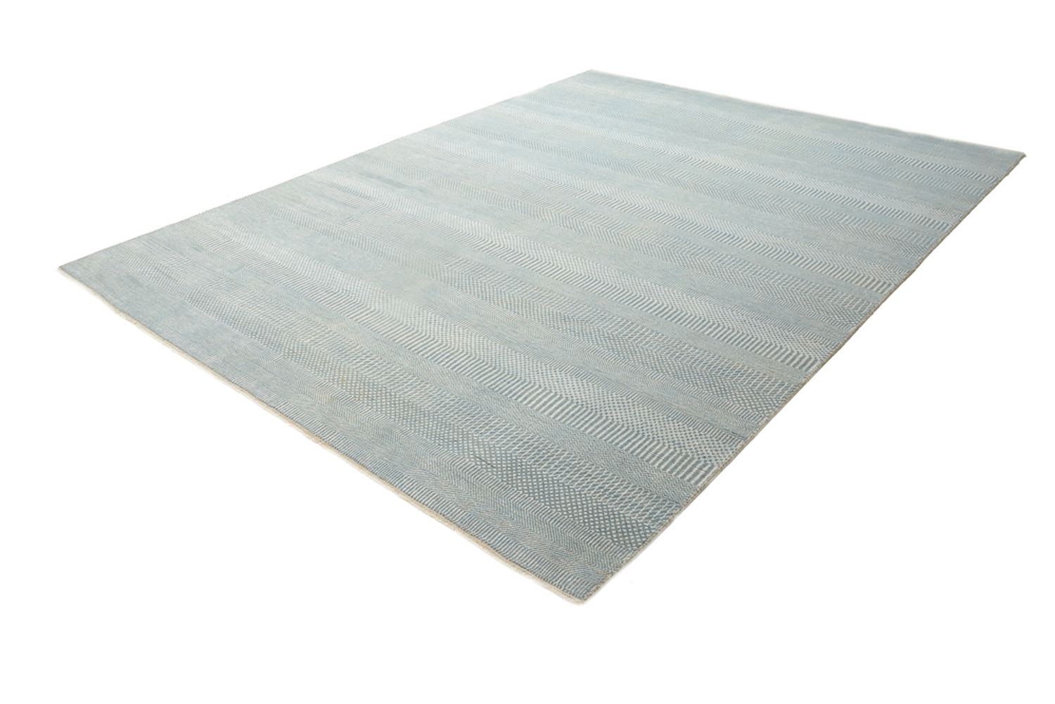 Designer Teppich - 313 x 243 cm - hellblau