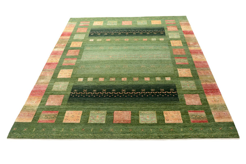 Tapis Gabbeh - Loribaft Indus - 302 x 248 cm - vert