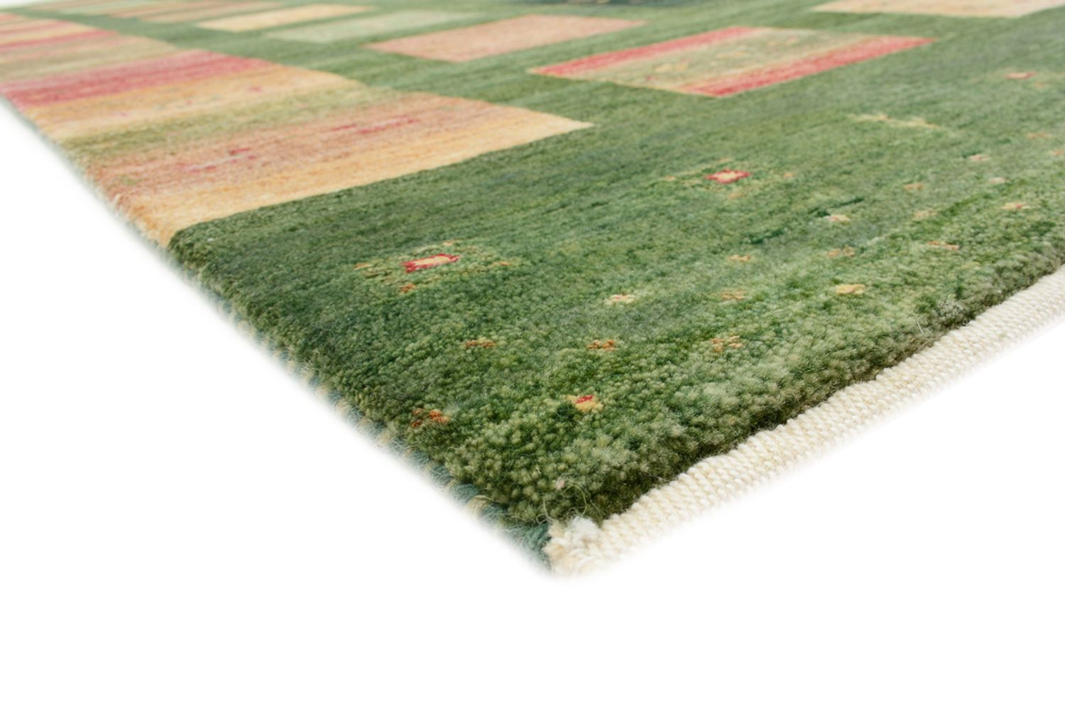 Tapis Gabbeh - Loribaft Indus - 302 x 248 cm - vert