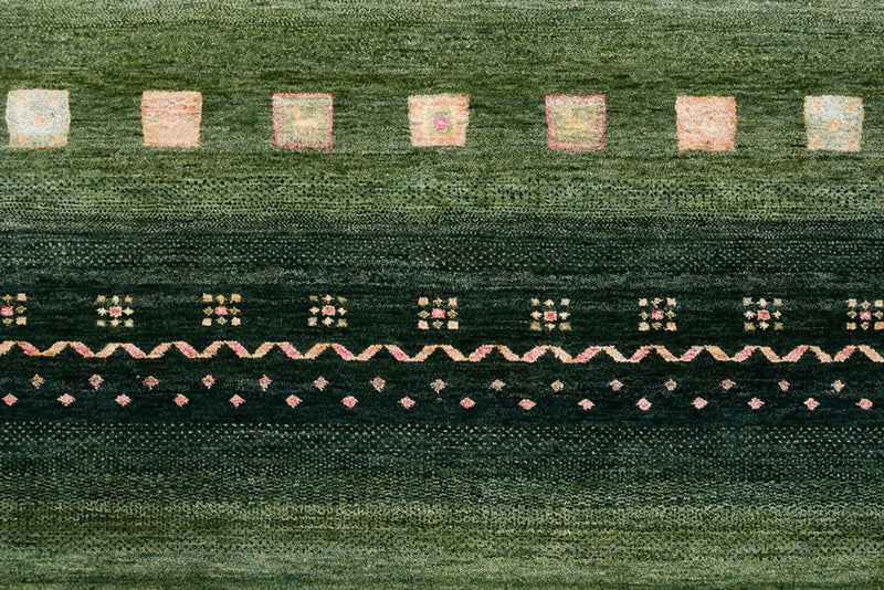 Tapis Gabbeh - Loribaft Indus - 302 x 248 cm - vert