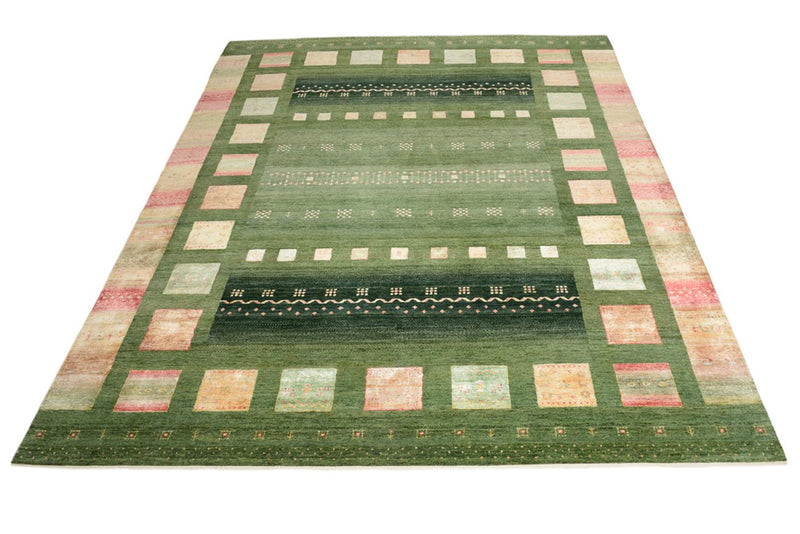 Tapis Gabbeh - Loribaft Indus - 302 x 248 cm - vert