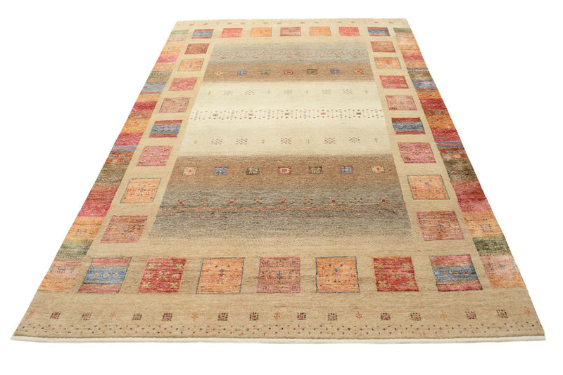 Tapis Gabbeh - Loribaft Indus - 255 x 173 cm - beige foncé