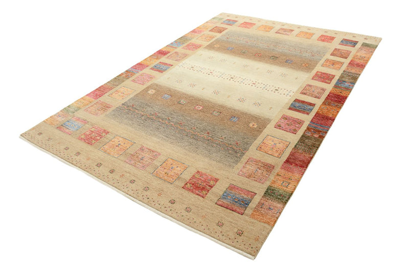 Tapis Gabbeh - Loribaft Indus - 255 x 173 cm - beige foncé