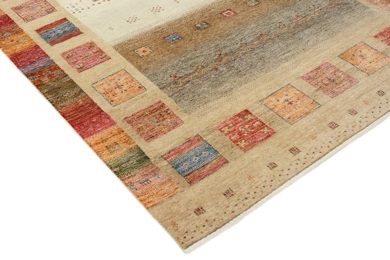 Tapis Gabbeh - Loribaft Indus - 255 x 173 cm - beige foncé
