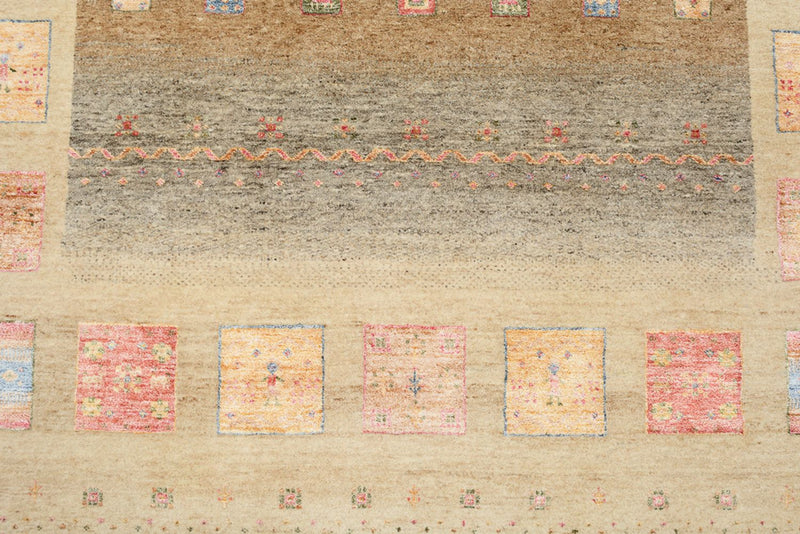 Tapis Gabbeh - Loribaft Indus - 255 x 173 cm - beige foncé