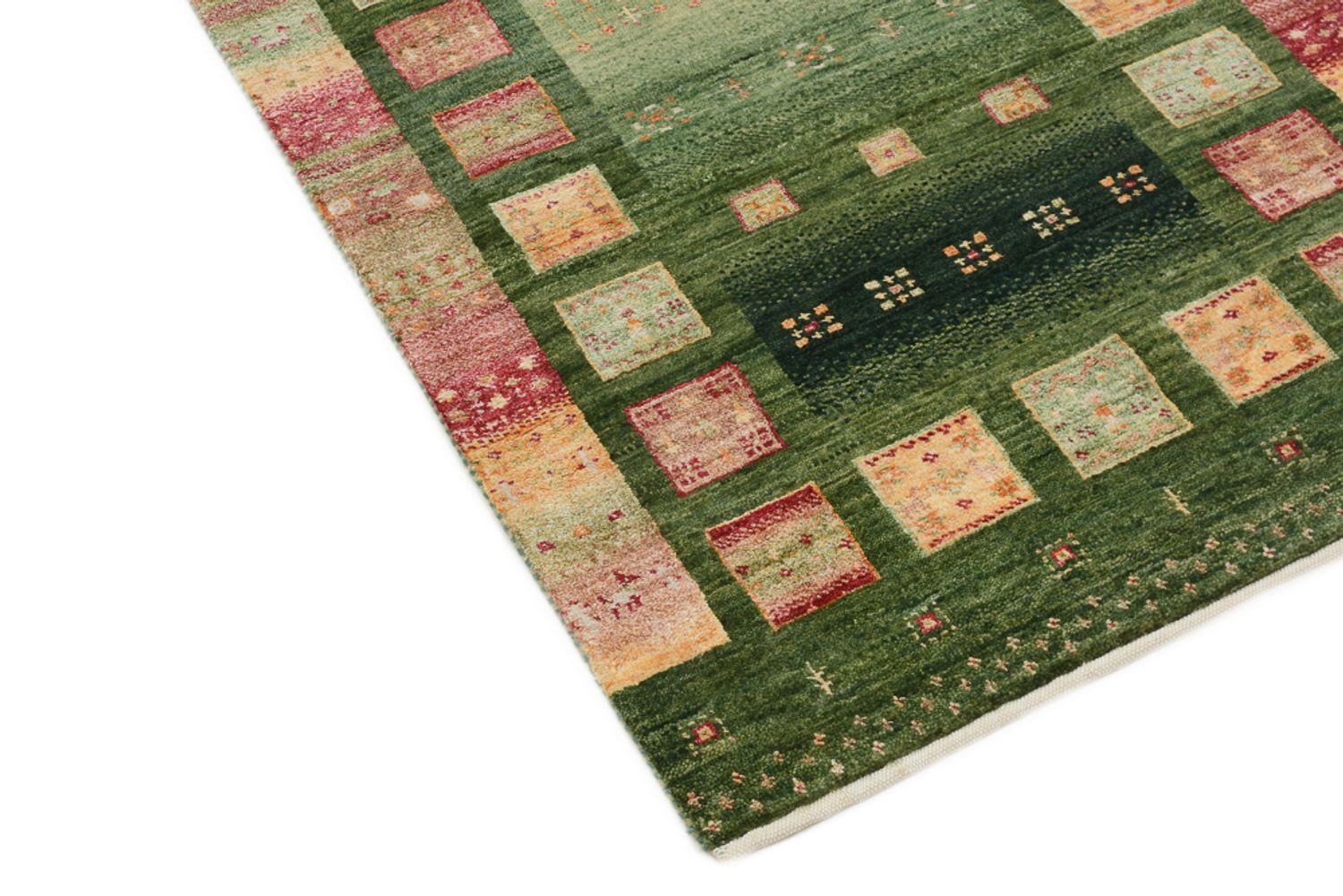 Tapis de couloir Tapis Gabbeh - Loribaft Indus - 192 x 76 cm - multicolore
