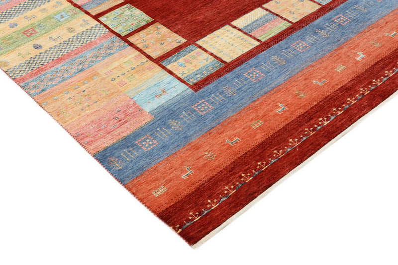 Tapis Gabbeh - Loribaft Indus - 242 x 176 cm - multicolore