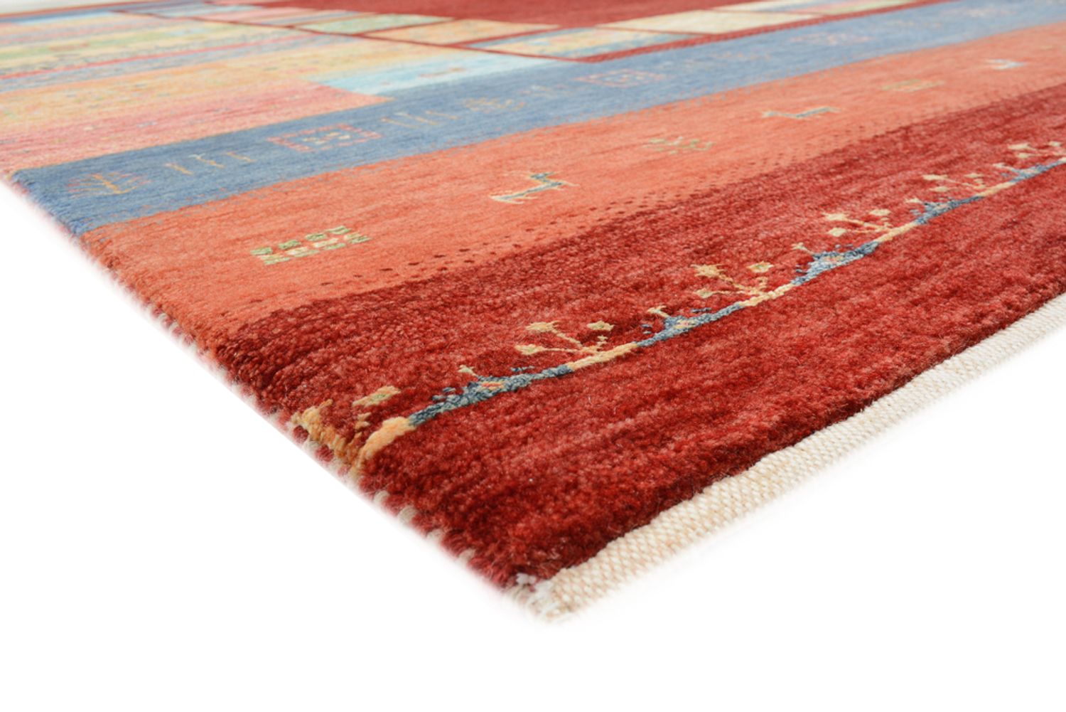Tapis Gabbeh - Loribaft Indus - 242 x 176 cm - multicolore