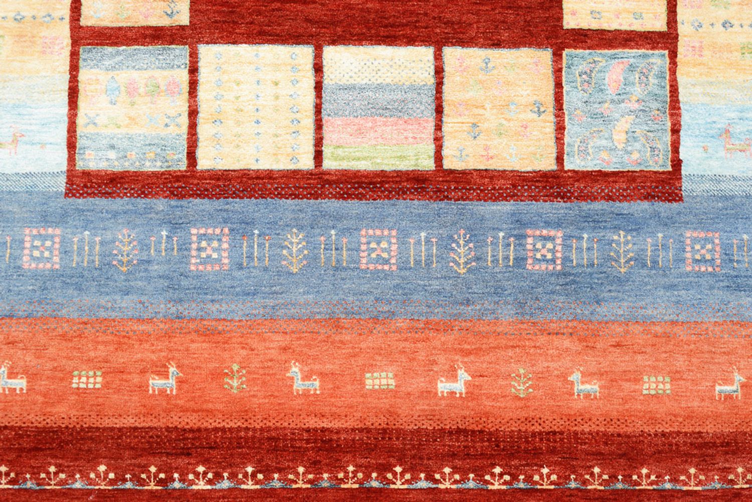 Tapis Gabbeh - Loribaft Indus - 242 x 176 cm - multicolore