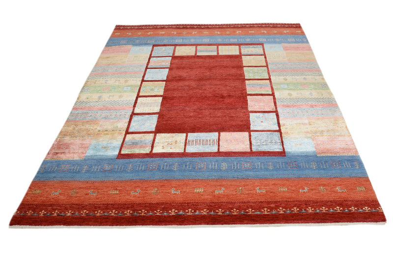 Tapis Gabbeh - Loribaft Indus - 242 x 176 cm - multicolore