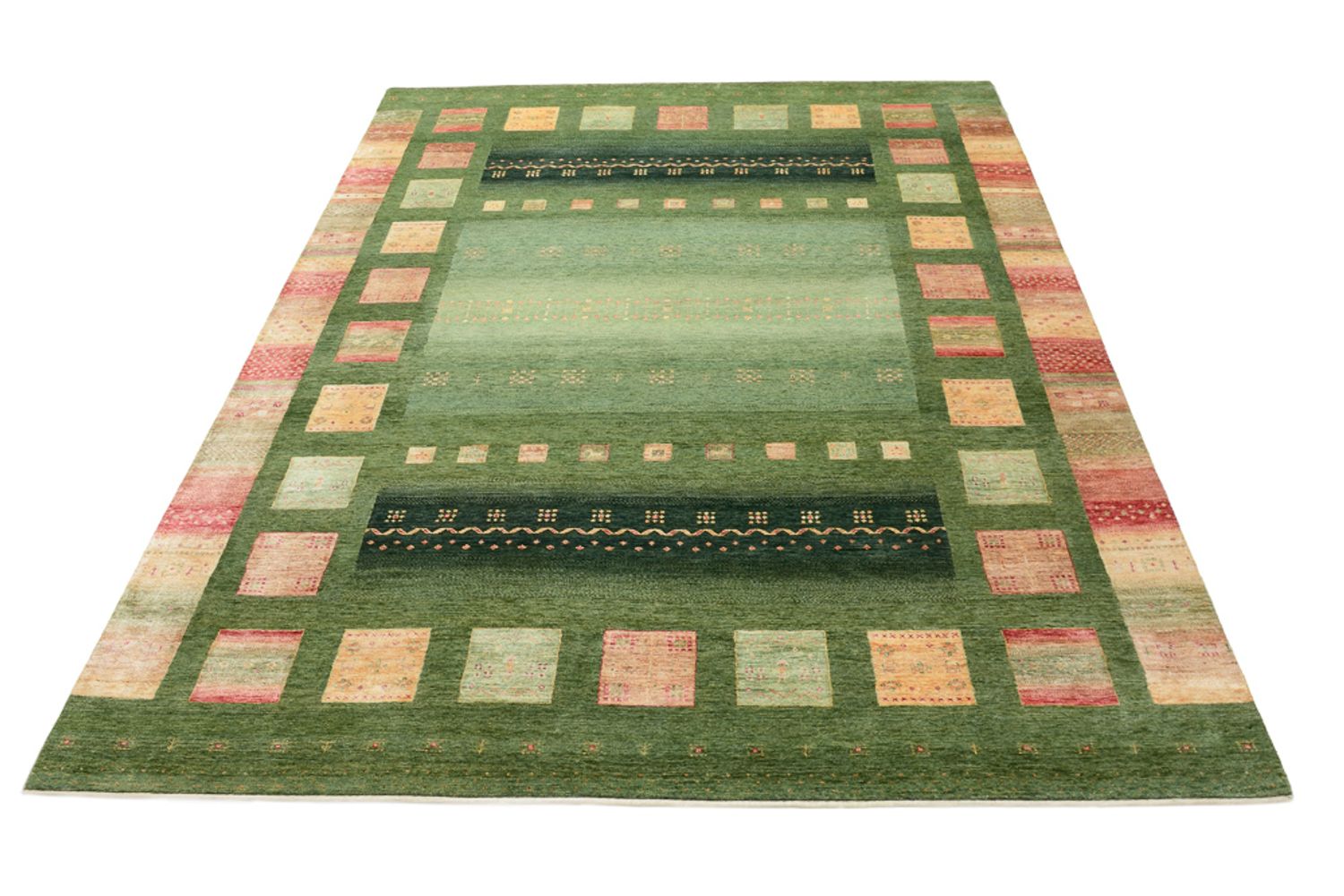 Tapis Gabbeh - Loribaft Indus - 343 x 251 cm - multicolore