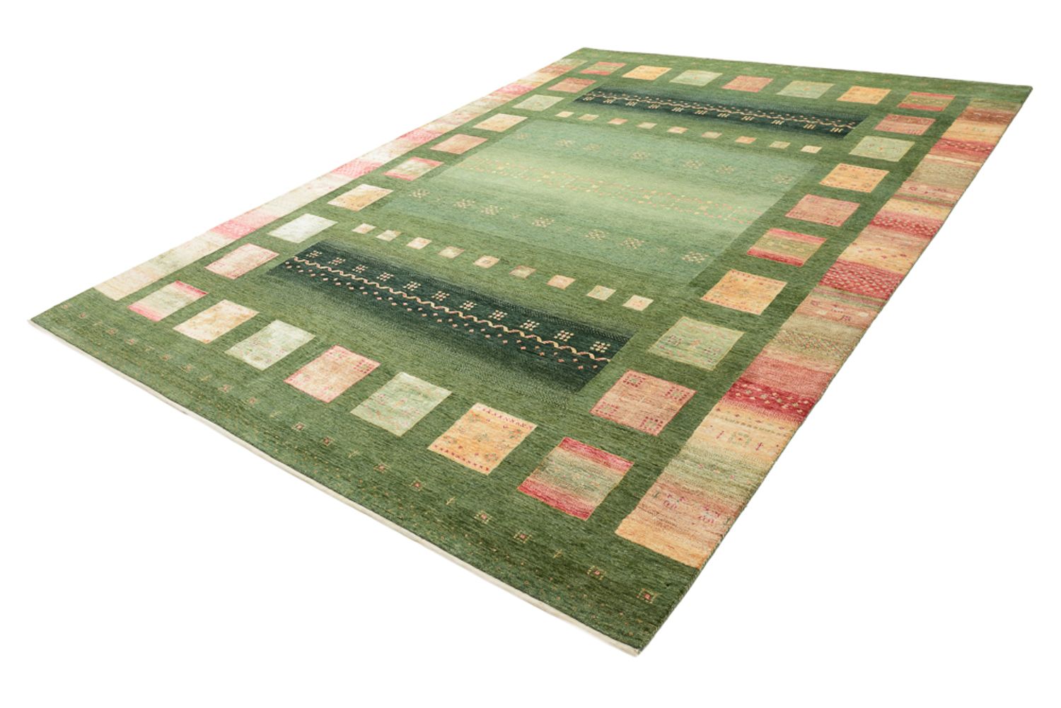 Tapis Gabbeh - Loribaft Indus - 343 x 251 cm - multicolore