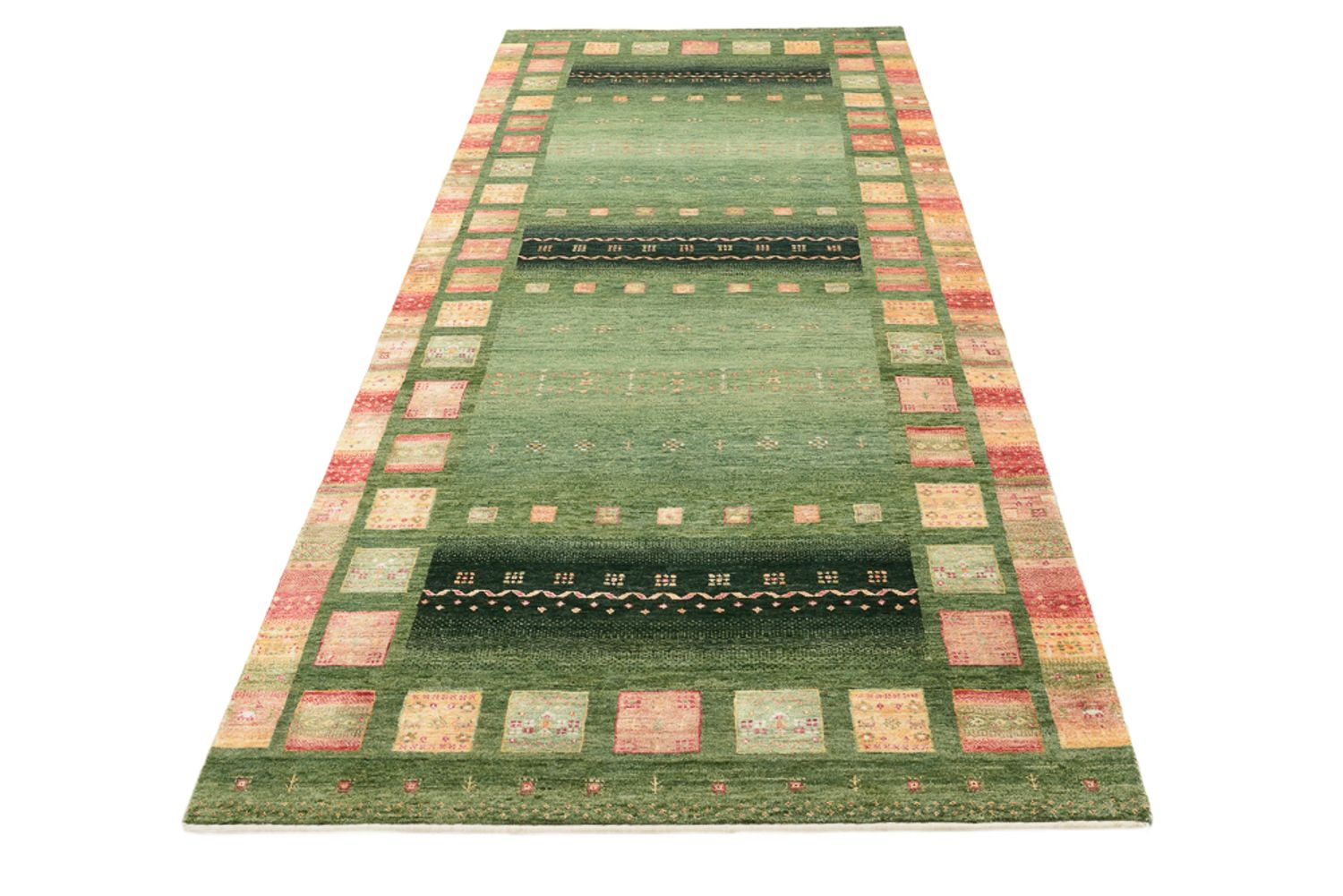 Läufer Gabbeh - Loribaft Indus - 301 x 129 cm - mehrfarbig