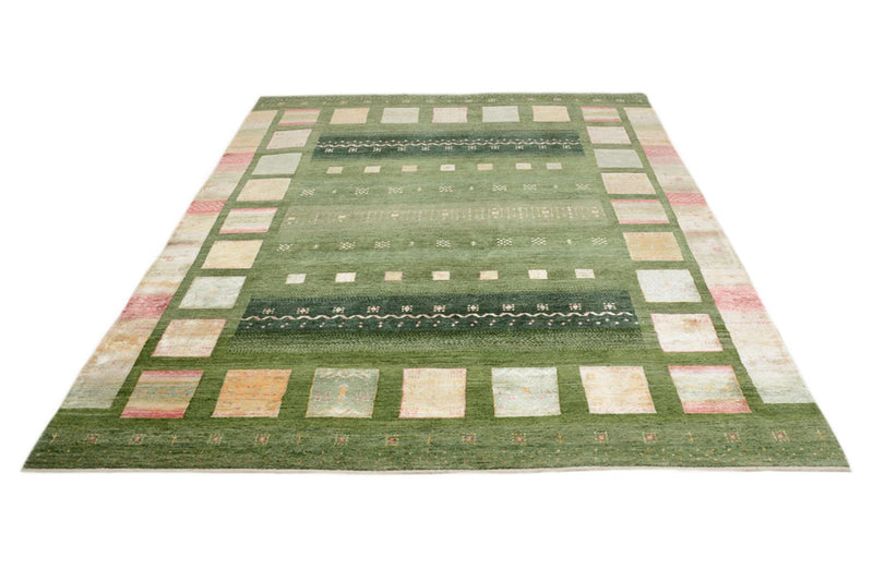 Tapis Gabbeh - Loribaft Indus - 259 x 208 cm - vert