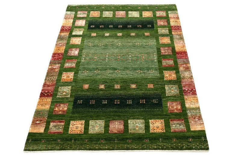 Tapis Gabbeh - Loribaft Indus - 154 x 106 cm - vert