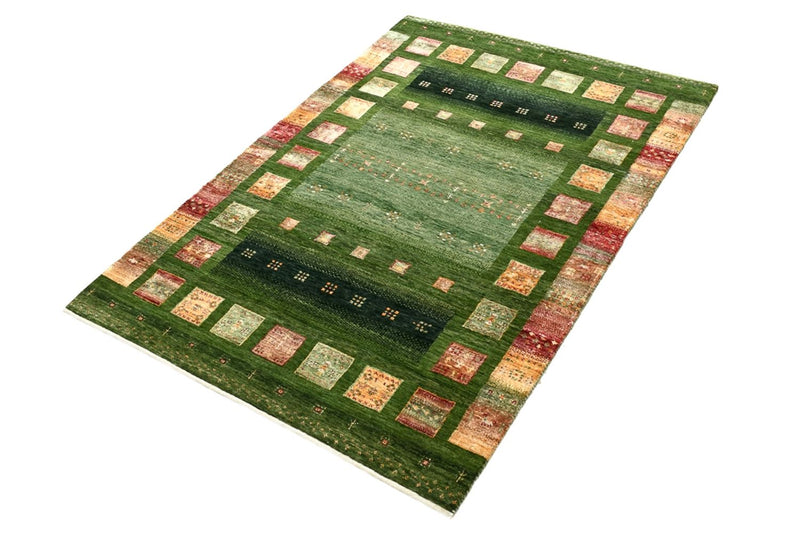 Tapis Gabbeh - Loribaft Indus - 154 x 106 cm - vert