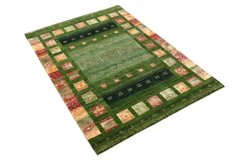 Tapis Gabbeh - Loribaft Indus - 154 x 106 cm - vert