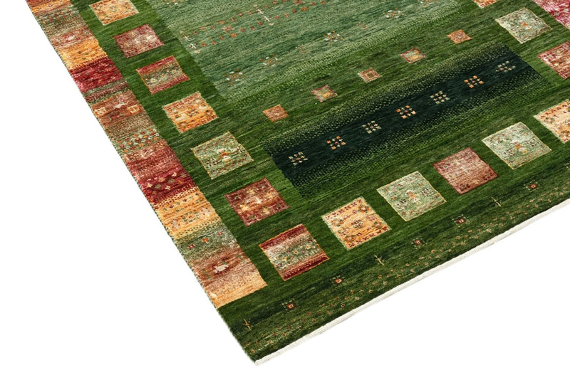 Tapis Gabbeh - Loribaft Indus - 154 x 106 cm - vert