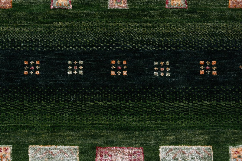 Tapis Gabbeh - Loribaft Indus - 154 x 106 cm - vert