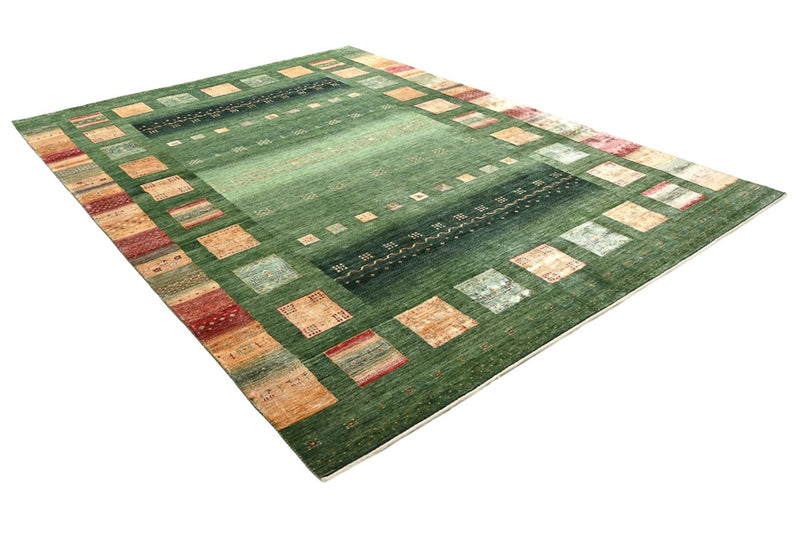 Tapis Gabbeh - Loribaft Indus - 346 x 245 cm - vert
