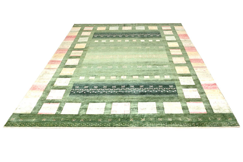 Tapis Gabbeh - Loribaft Indus - 346 x 245 cm - vert