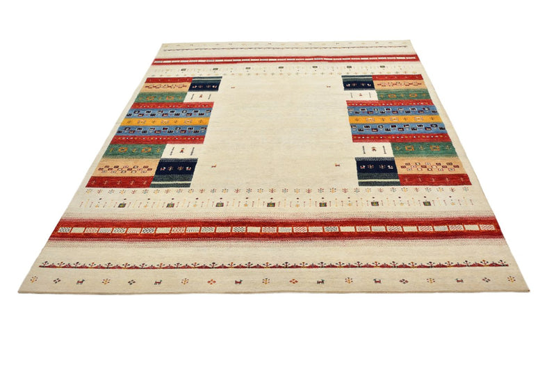 Tapis Gabbeh - Loribaft Indus - 308 x 246 cm - beige clair