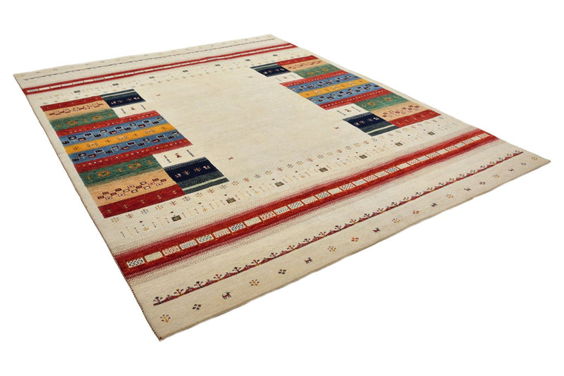 Tapis Gabbeh - Loribaft Indus - 308 x 246 cm - beige clair