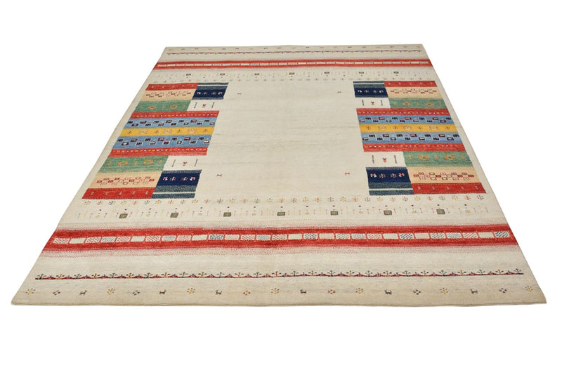 Tapis Gabbeh - Loribaft Indus - 308 x 246 cm - beige clair