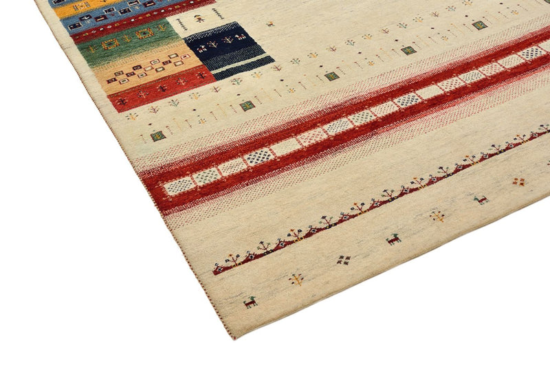 Tapis Gabbeh - Loribaft Indus - 303 x 205 cm - beige clair
