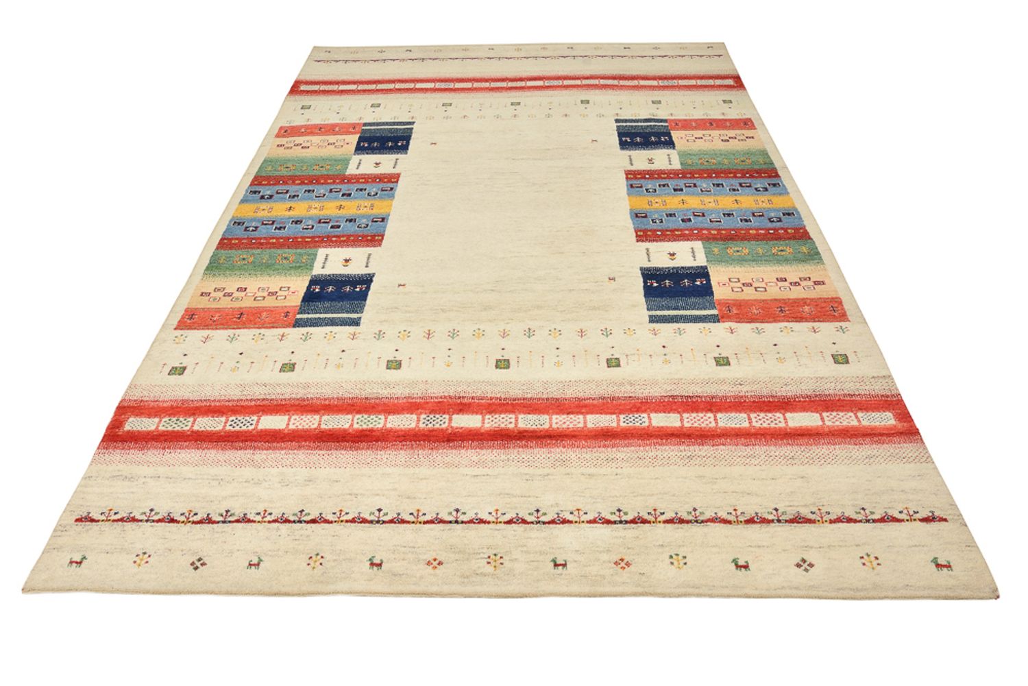 Tapis Gabbeh - Loribaft Indus - 303 x 205 cm - beige clair