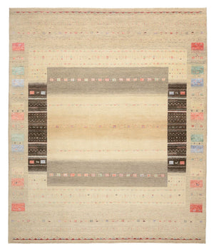 Tapis Gabbeh - Loribaft Indus - 300 x 253 cm - beige clair