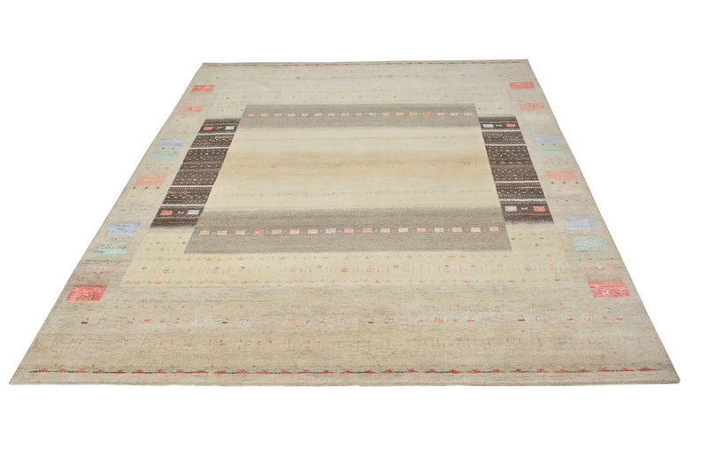 Tapis Gabbeh - Loribaft Indus - 300 x 253 cm - beige clair